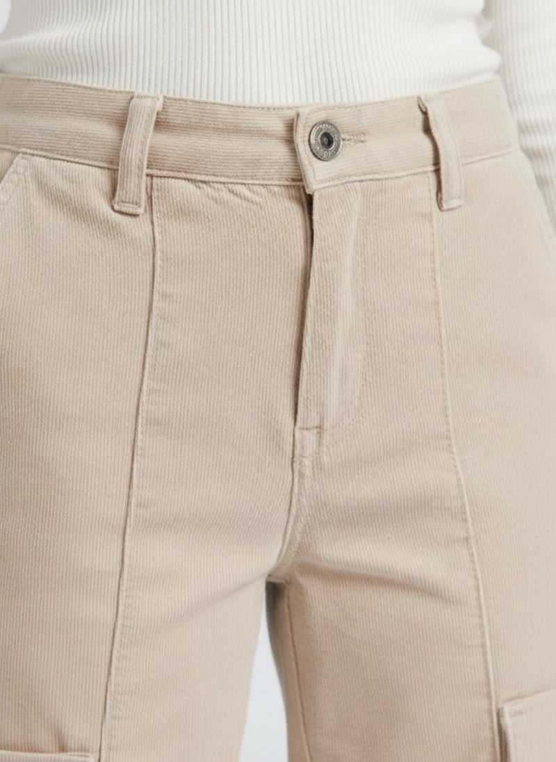 Cloud Fashion Beige Mini Cargo Fit - Image 3